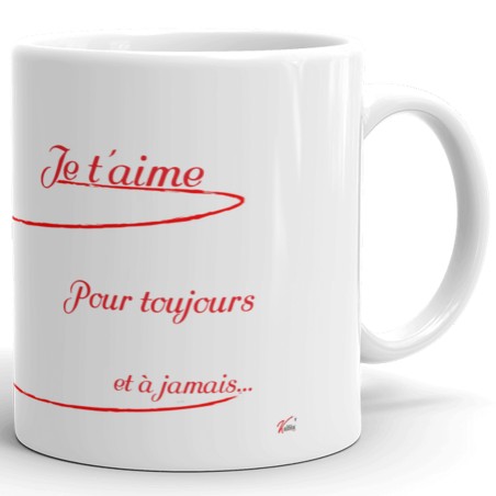 Mug romantique dernier amour tasse à offrir je t’aime