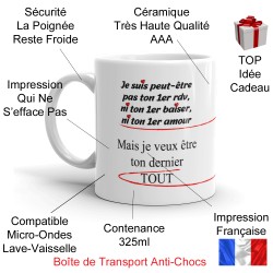 Mug romantique dernier amour tasse à offrir je t’aime