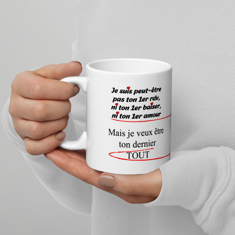 Mug romantique dernier amour tasse à offrir je t’aime