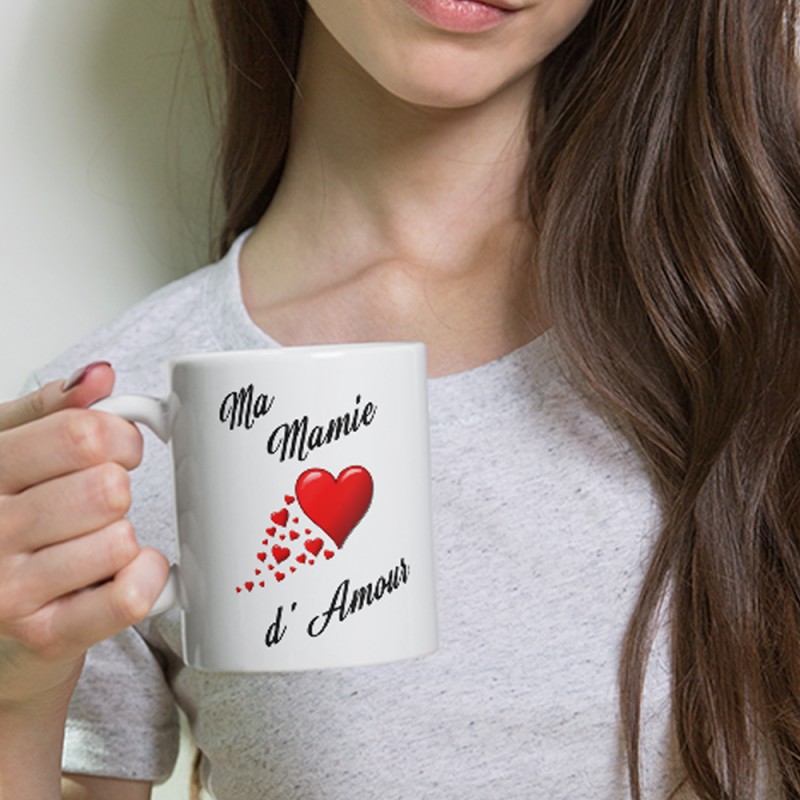 Duo de mugs mamie et papy d’amour tasses cadeau tendresse