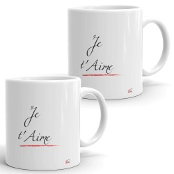 Duo de mugs mamie et papy d’amour tasses cadeau tendresse