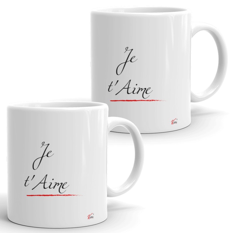 Duo de mugs mamie et papy d’amour tasses cadeau tendresse