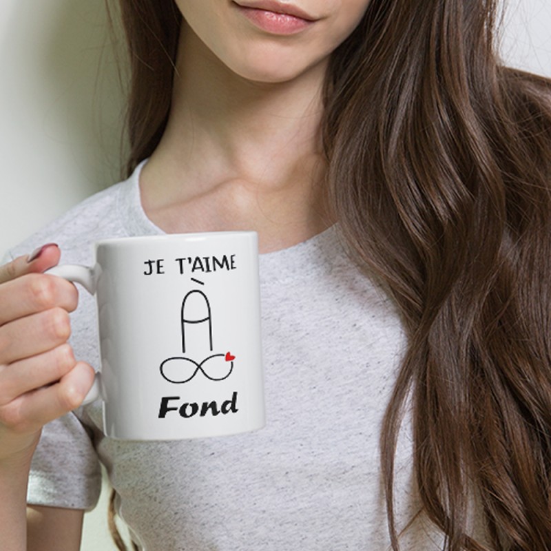 Mug coquin Je t’aime à fond, idée cadeau pas chere pour couple complice