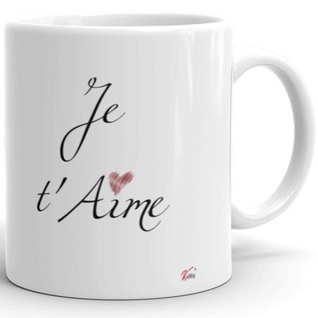 Tasse cadeau amour Tout va dans tes bras Je t’aime mug pas cher