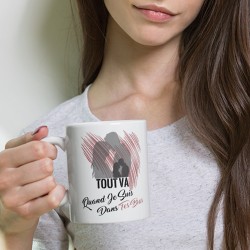 Tasse cadeau amour Tout va dans tes bras Je t’aime mug pas cher
