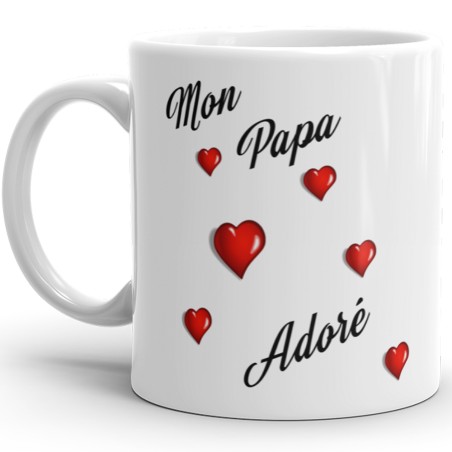 Mug Mon Papa Adoré avec message Je t’aime pour la fête des pères
