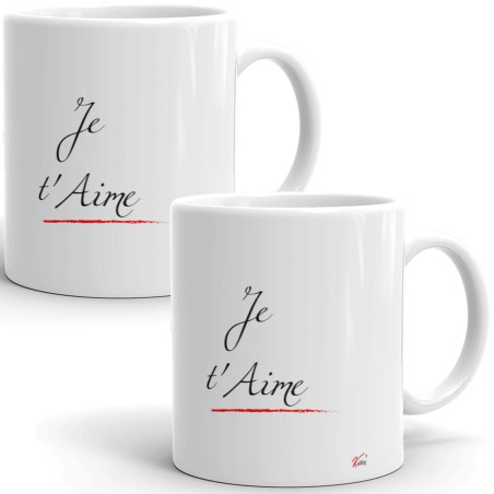 Duo de mugs Mon Papa Adoré et Ma Maman d’Amour pour un cadeau parents