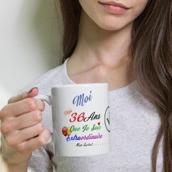 Tasse à offrir 36 ans mug cadeau original humour anniversaire
