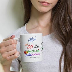 Mug cadeau 35 ans tasse humour anniversaire à offrir originale