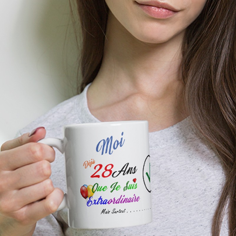 Tasse à offrir 28 ans humour anniversaire mug cadeau original