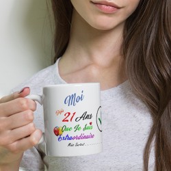 Mug humour 21 ans à offrir – idée cadeau originale et décalée