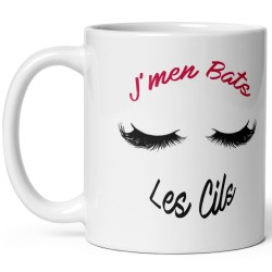 Tasse J'men Bats Les Cils – mug cadeau femme drôle et stylé
