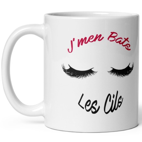 Tasse J'men Bats Les Cils – mug cadeau femme drôle et stylé