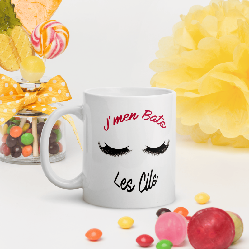 Tasse J'men Bats Les Cils – mug cadeau femme drôle et stylé