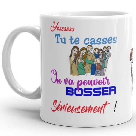 Mug humour départ collègue – tasse cadeau pour mutation ou retraite