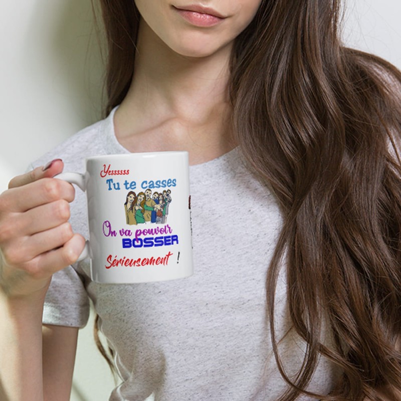 Mug humour départ collègue – tasse cadeau pour mutation ou retraite