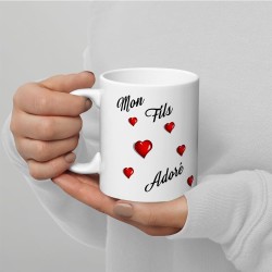 Tasse Mon Fils Adoré mug cadeau tendre avec message Je t’Aime