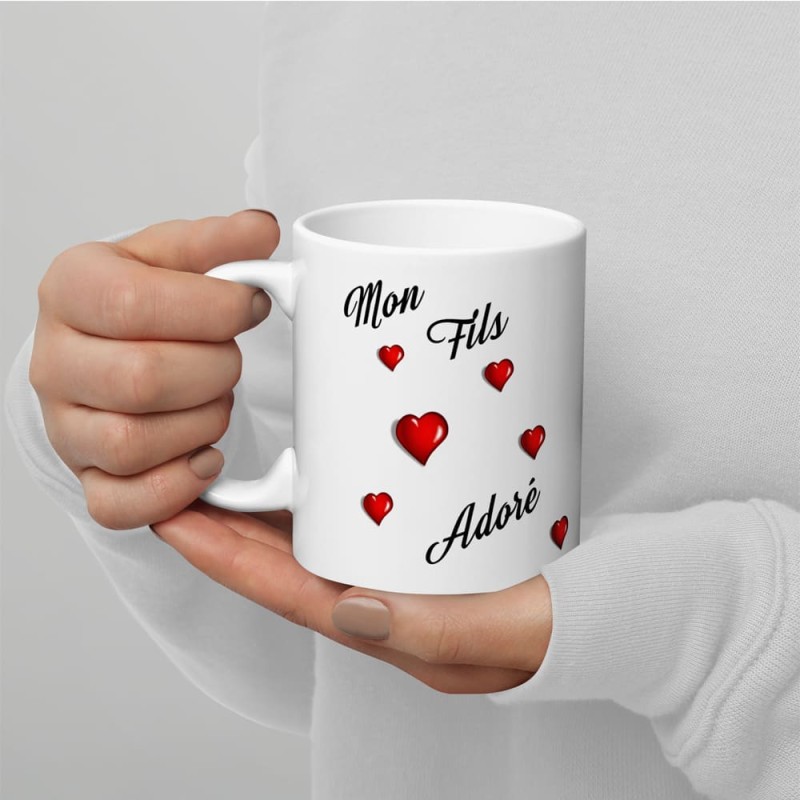 Tasse Mon Fils Adoré mug cadeau tendre avec message Je t’Aime