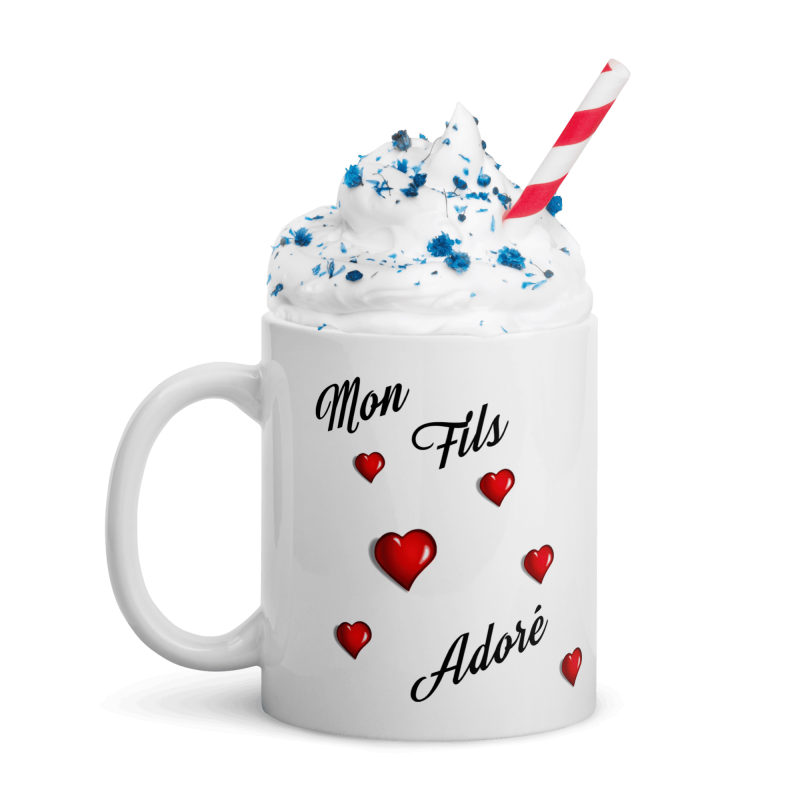Tasse Mon Fils Adoré mug cadeau tendre avec message Je t’Aime