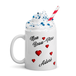 Mug Mon Beau Père Adoré tasse à offrir tendre avec message Je t’Aime