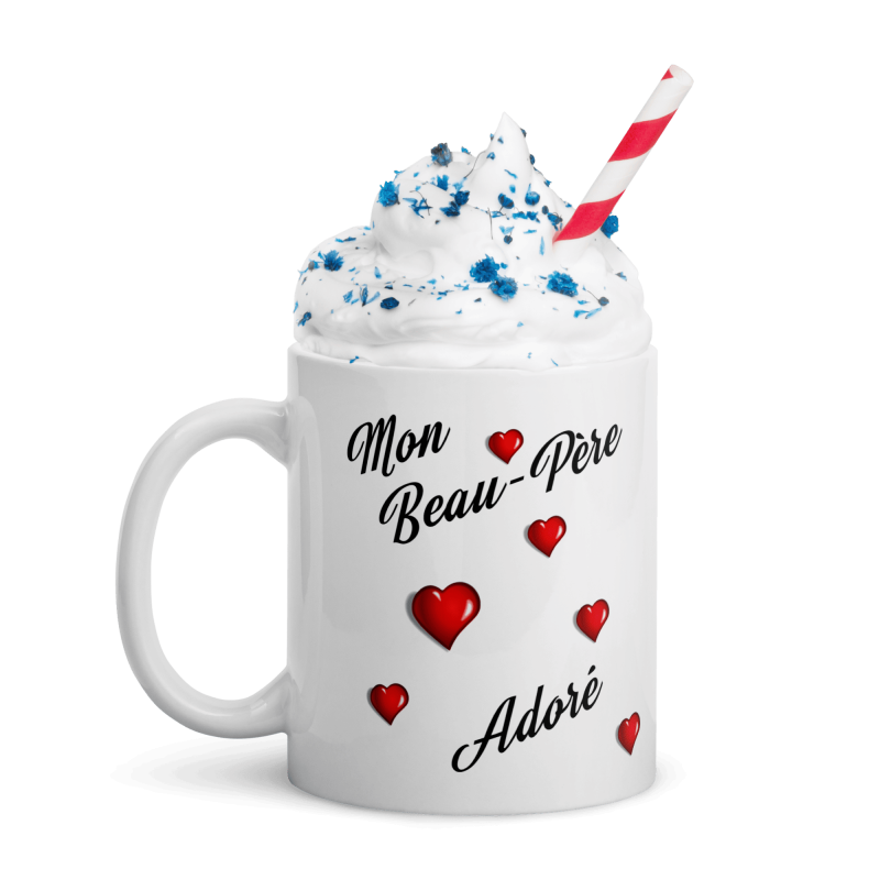 Mug Mon Beau Père Adoré tasse à offrir tendre avec message Je t’Aime