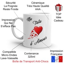 Mug Ma Tata d’Amour tasse cadeau originale pour anniversaire ou Noël