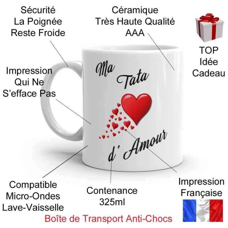 Mug Ma Tata d’Amour tasse cadeau originale pour anniversaire ou Noël
