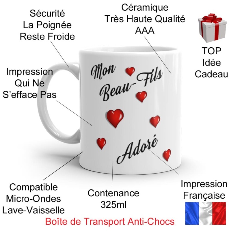 Mug Mon Beau Fils Adoré tasse cadeau originale