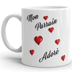 Mug Mon Parrain Adoré idée cadeau originale pour fête
