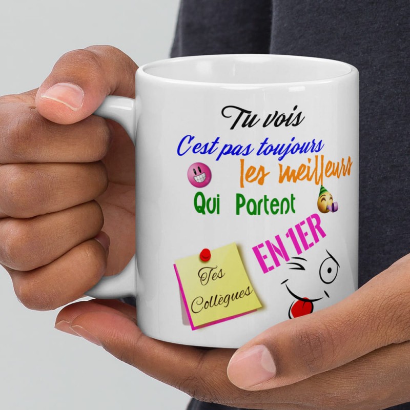 Mug pas cher collègue drôle idée cadeau départ humour