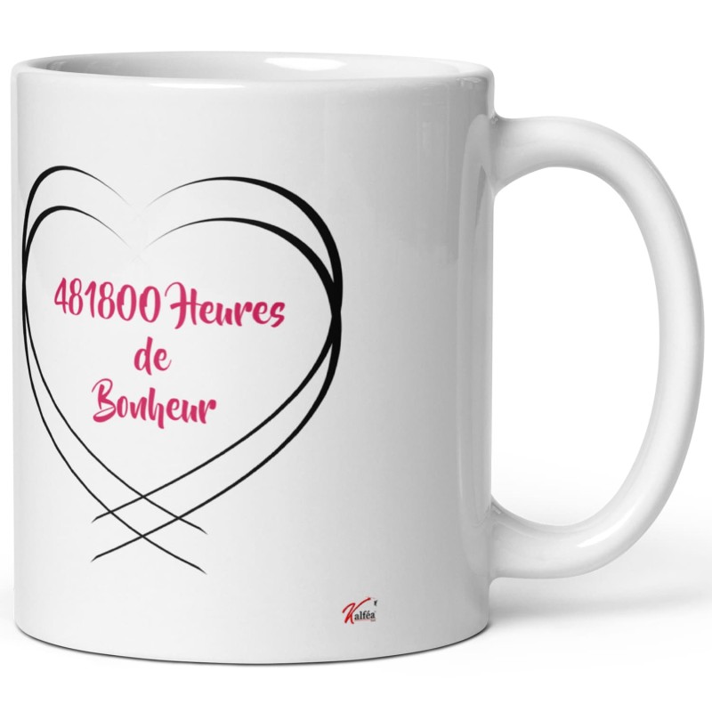 Tasse Nos 55 ans mariage personnalisée noces orchidée