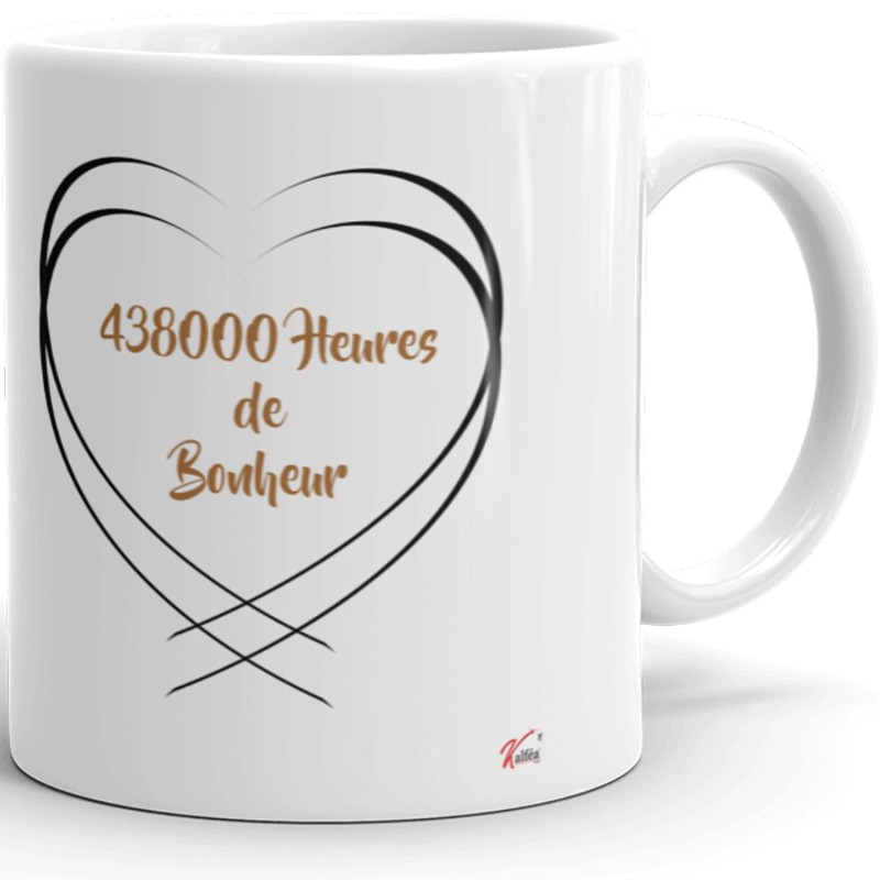 Mug personnalisé Nos 50 ans mariage noces d’or