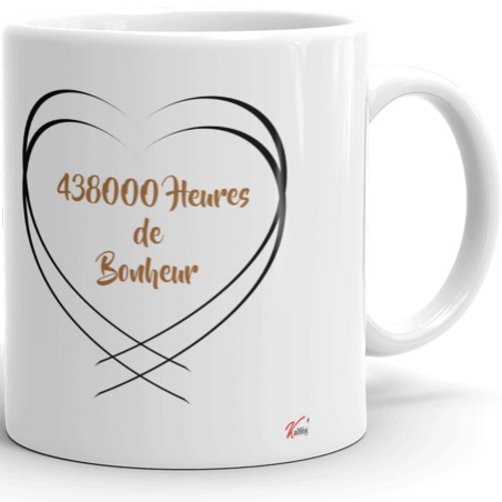 Mug personnalisé Nos 50 ans mariage noces d’or