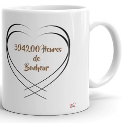 Mug personnalisé Nos 45 ans mariage noces de vermeil