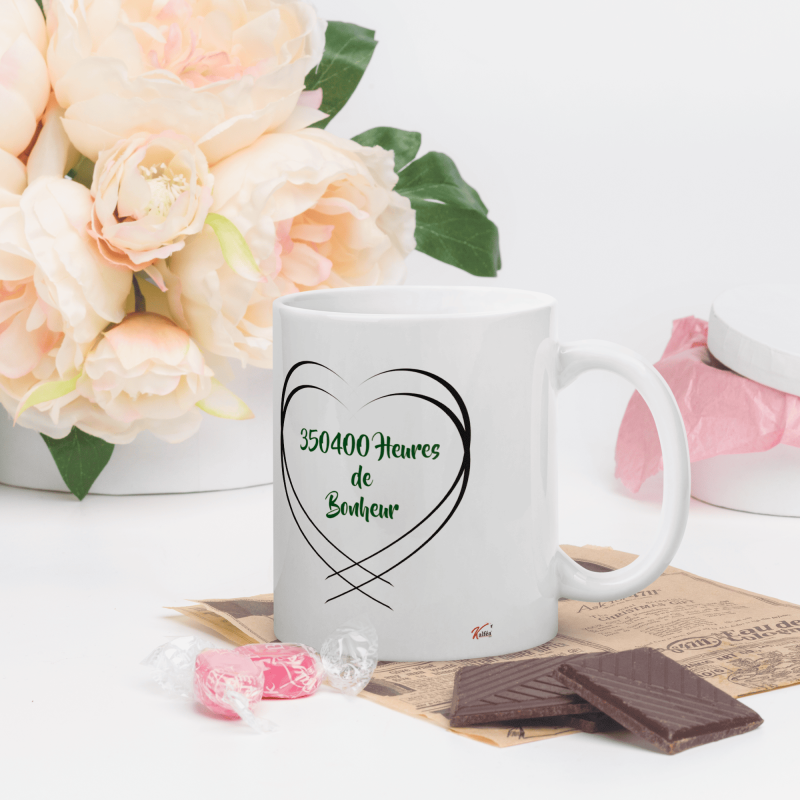 Mug noces d’émeraude personnalisation 40 ans mariage