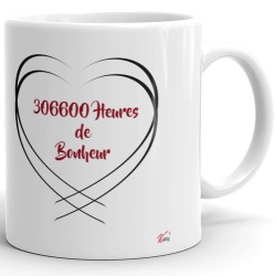 Mug noces de rubis personnalisation 35 ans mariage