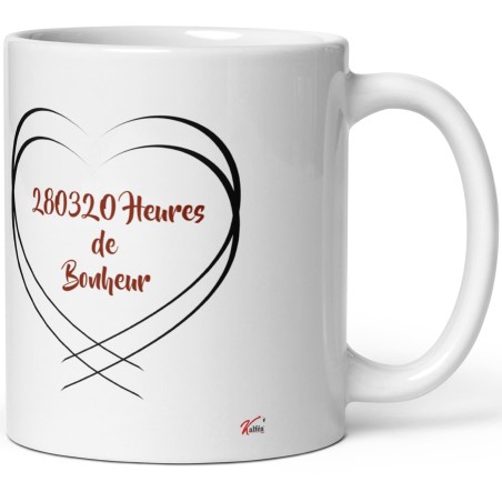 Mug noces de cuivre personnalisation 32 ans mariage