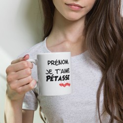 Tasse humour personnalisation prénom Je t’aime