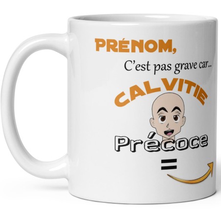 Tasse humour personnalisable calvitie précoce