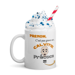 Tasse humour personnalisable calvitie précoce