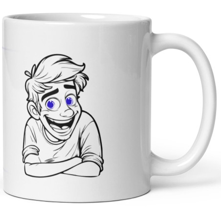 Tasse prénom connard humour romantique visage homme