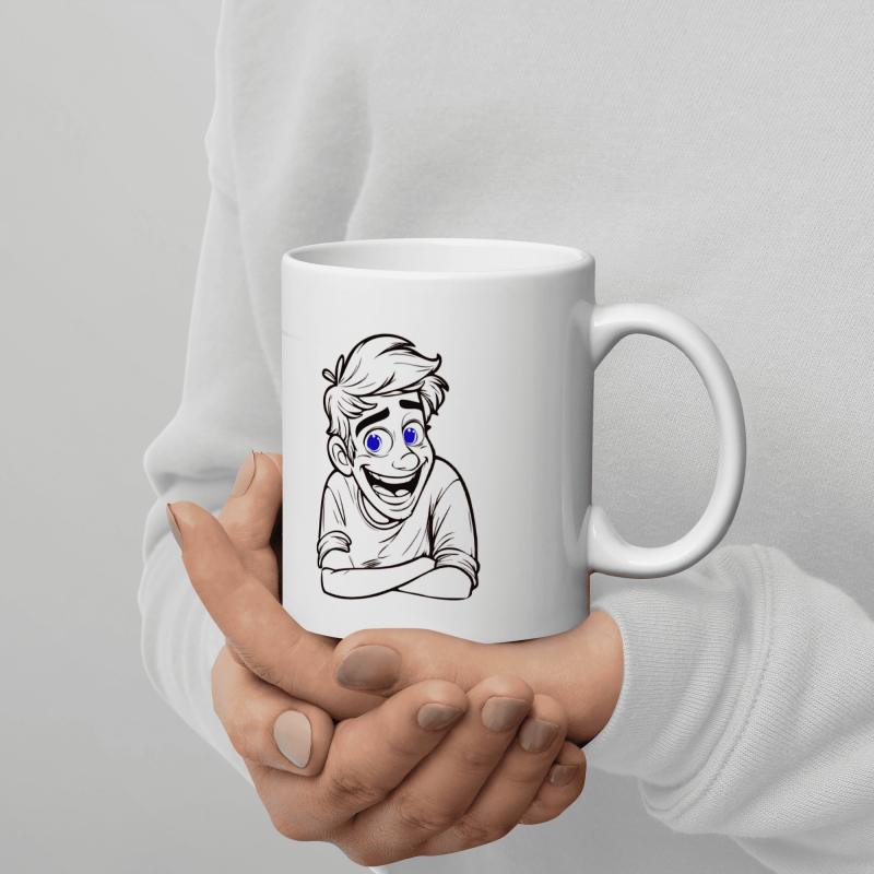 Tasse prénom connard humour romantique visage homme