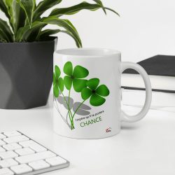 Mug prénom humour texte absurde trèfle chance